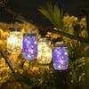 30LED Mason Jar Lid Lights Solar Charging String Lights Hanging Outdoor Lights  Outdoor Decoration