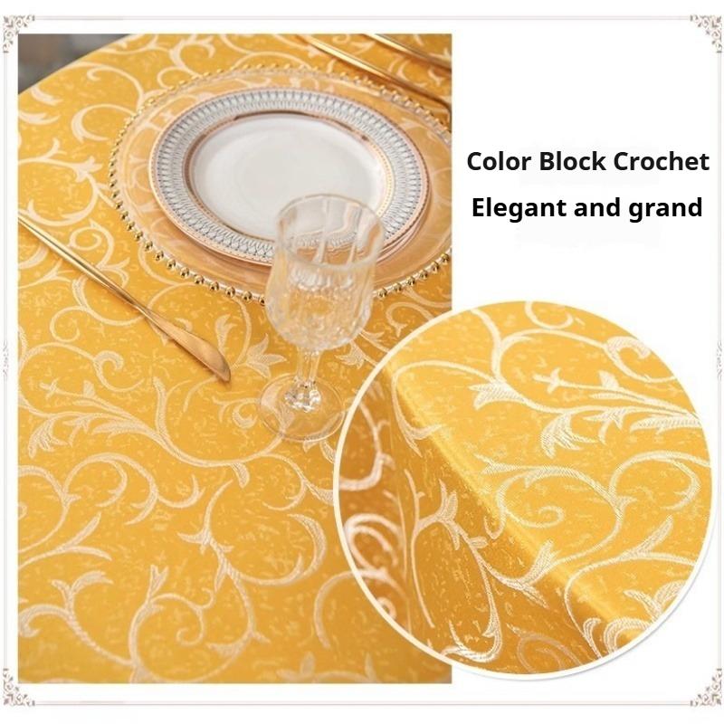 Round Table Tablecloth European Restaurant Hotel Table Tablecloth Tablecloth Decorative Table Mat Table Mat Cloth