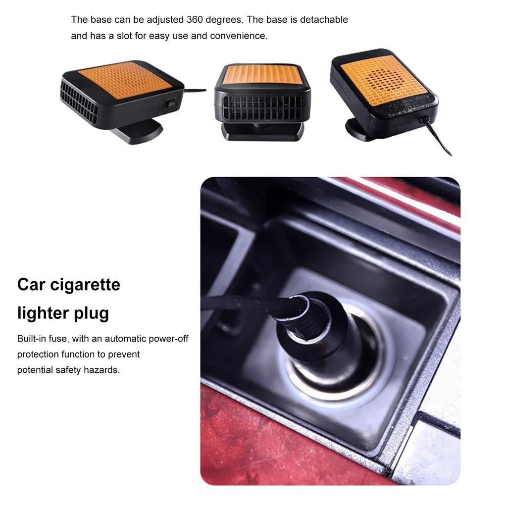 12V 200W Portable Car Heater Adjustable Automobile Windshield Heaters Windshields Defrosting Machine for Car SUV Trucks Supplies