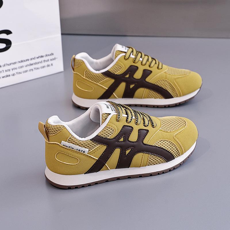 Color matching German training shoes women's 2025 spring fashion mesh lace-up sports and leisure shoes retro Forrest Gump shoes women's FL918