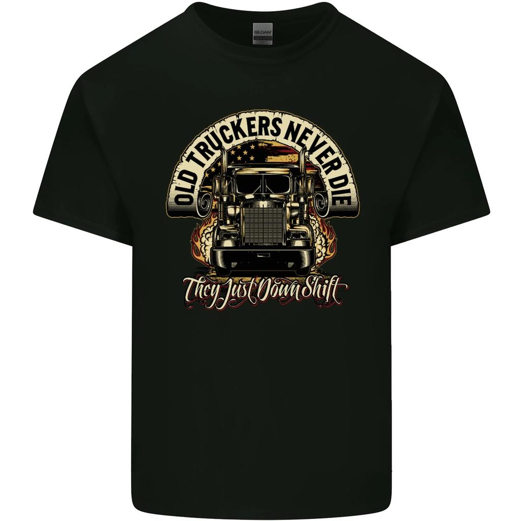 Old Truckers Never Die Lorry Driver Lorries Kids T-Shirt Childrens