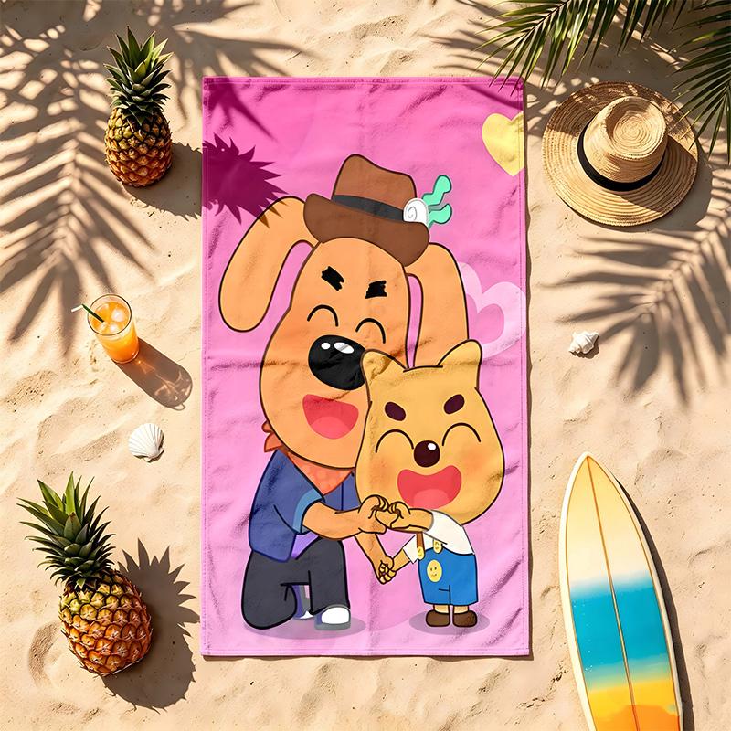 Labrador Sheriff (1) Theme Beach Towel Sand Resistant Soft And Comfortable Suitable For The Pool Camping Yoga And Diving A Travel