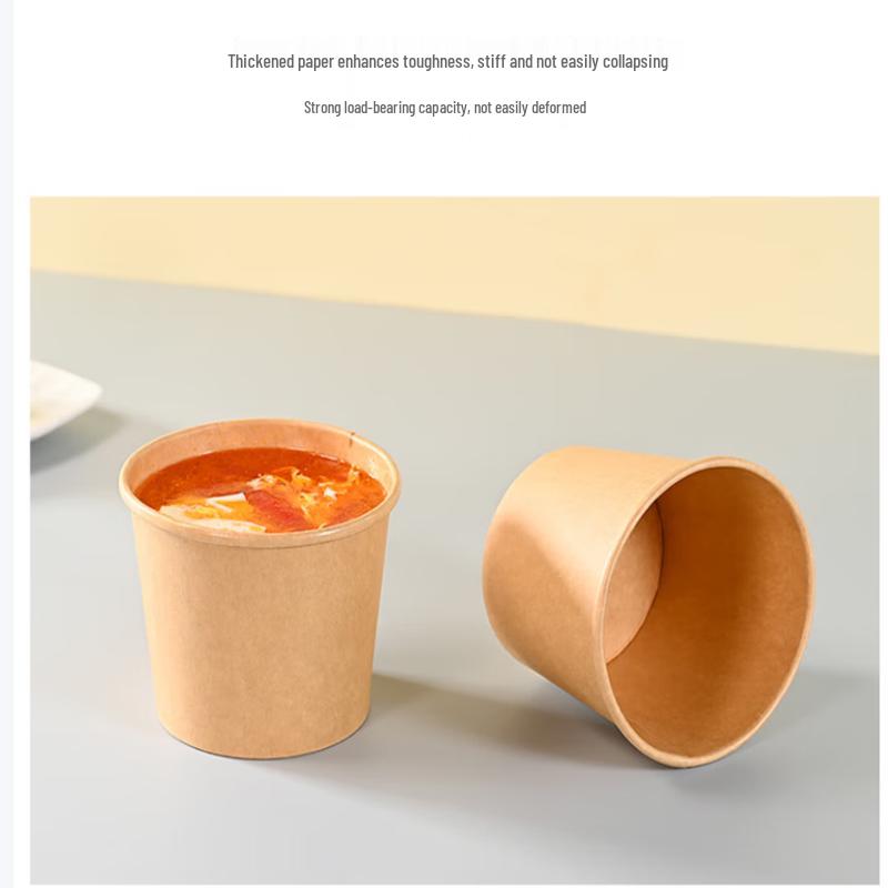 WS Einweg-Kraftpapier-Schüsseln und Deckel