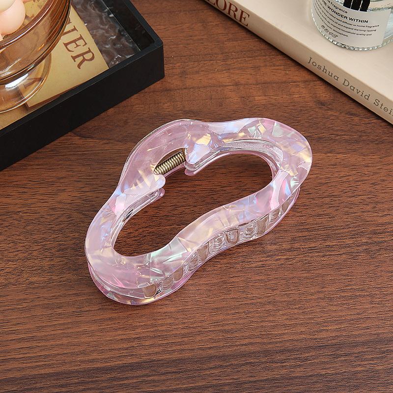Simple Cloud~ Grab Clip High-End Temperament Hairpin Temperament Back Head Plate Hairpin Sweet Hollow Hair Grab Accessories