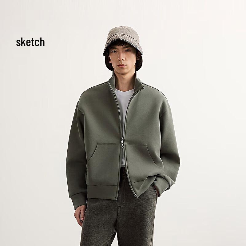 CROQUIS Men's 2025 Spring Loose Lapel Cardigan Sweatshirt