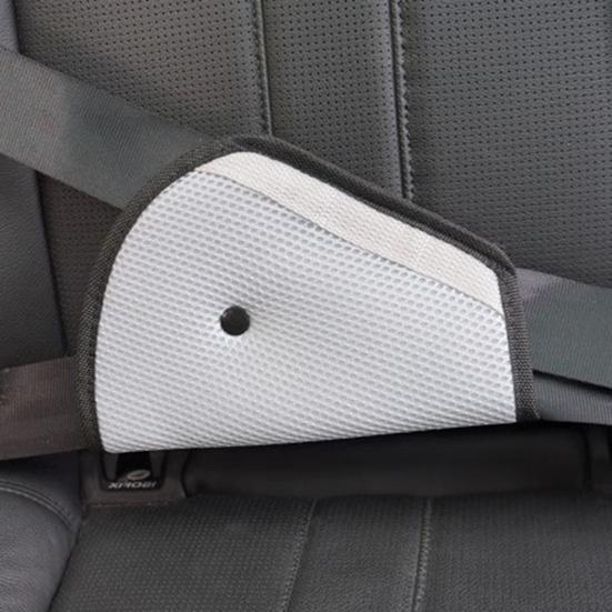 Universal Car Seat Belt Cover Triangle Safety Pad Clips for Baby Child Breathable Mesh Adjustable Secure Seat Belt Attachment