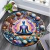 1Pc Lotus Meditation Circular Print Rug - home decoration Carpet For Living Room Bedroom Flooring Computer Chair Area Rug