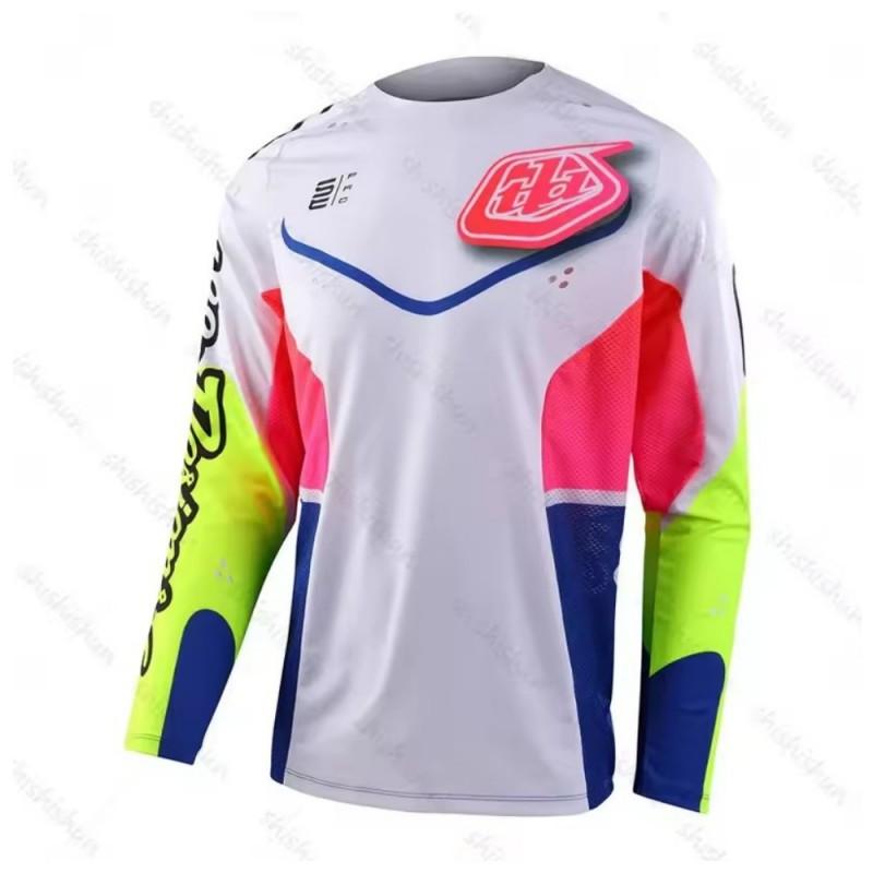 Mens Motocross Jersey BMX Mountain Bike Cycling Shirt Quick Dry Sports Top
