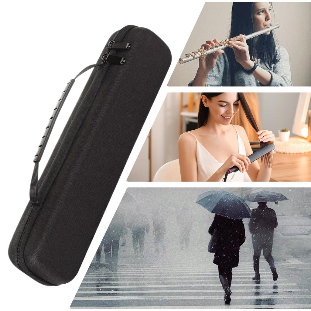 Flute Case Carrying Bag Shockproof High-Density EVA Pouch Hair Styler Flat Iron Storage Carrying Bag For Musical Instruments