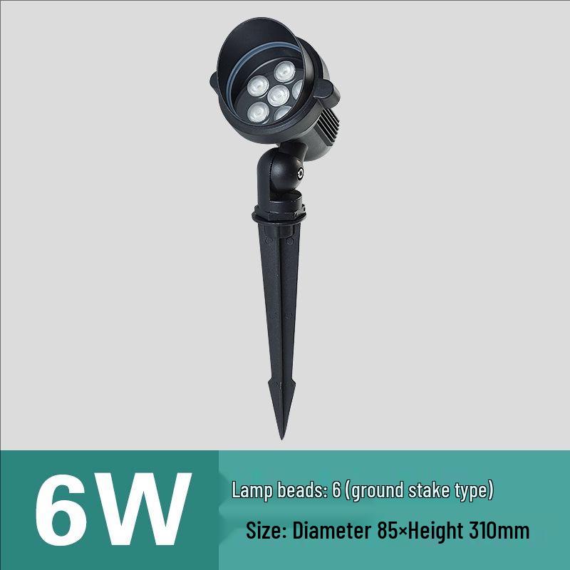 Outdoor Waterproof Plug-In Spotlight for Gardens and Lawns