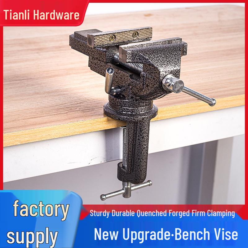 

Universal Rotating Mini Bench Vise for Woodworking and Clamping Model 60 with plastic sleeve