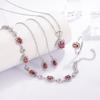 European & American Live Trend: Red Zircon Luxury Jewelry Set
