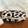 Cute Cow Patterned Pencil Case Large Capacity Cartoon Pen Bag with Zipper Gift Stationery Bag Students Supplies