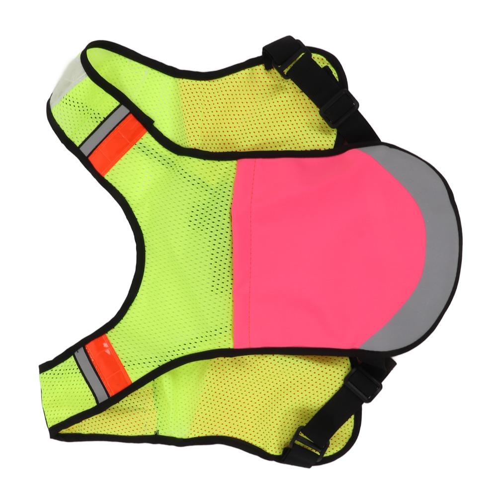 Pink Reflective Cycling Vest Multi-function Reflective Waistcoat Night Riding Vest bike riding