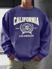 California Los Angeles Since 1990 Printed Pullovers Men Street Fleece Clothing Hipster Autumn Clothes Hip Hop Loose Sweatshirt
