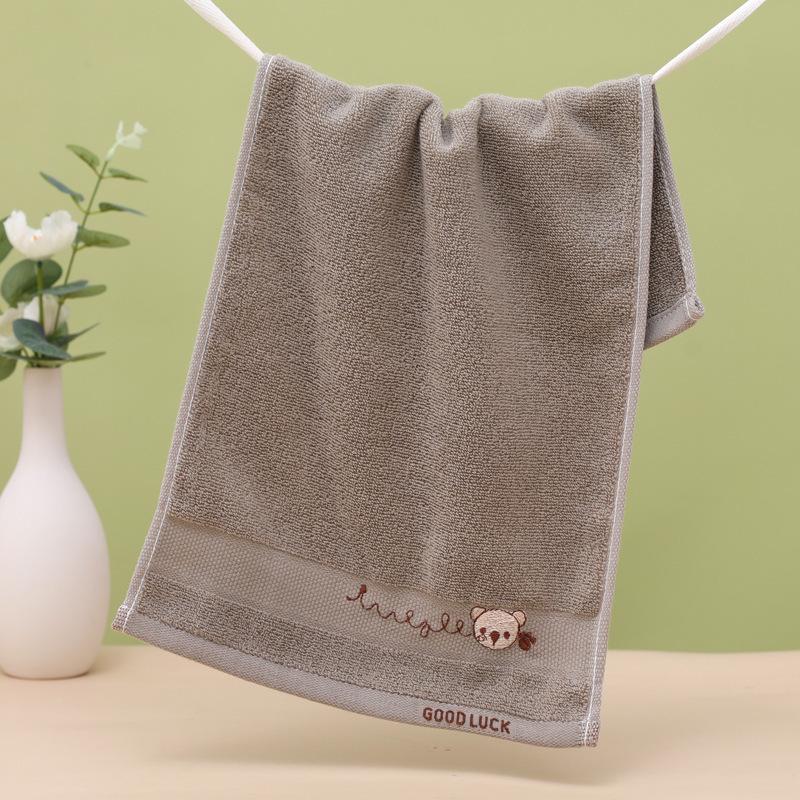 Asciugamano Facciale Ricamato Carino in Puro Cotone per Bambini - Morbido, Assorbente, Adatto ai Bambini.