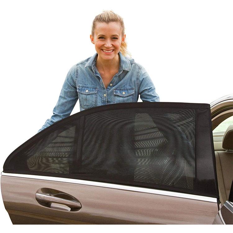 Elasticized Breathable Mesh Car Sun Visor, Protection From Sun Exposure and Privacy, Car Sunshade Cover Ordinary Front window чёрный