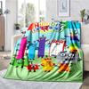 Coperta stampata a tema Numberblocks - Perfetta per divano, letto, viaggi e uso all'aperto | Lavabile in lavatrice, accogliente e resistente.