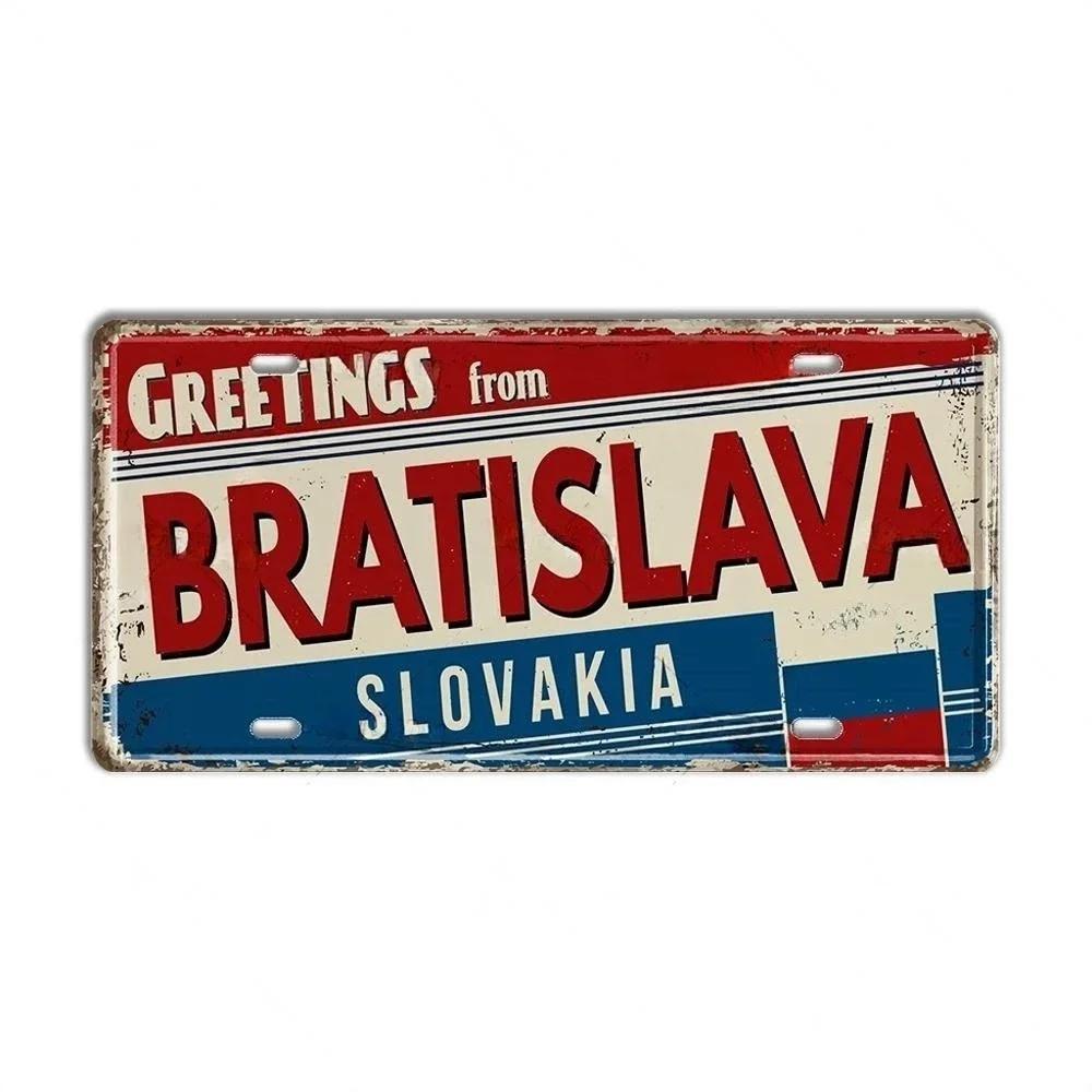 Paesi Bassi BELGIO AUSTRIA CECHIA POLONIA Targa Landmark Città Segno in Metallo Decorativo Targa per Veicoli Man Cave Bar Decorazione da Parete