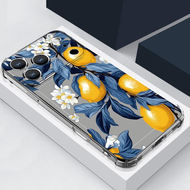 Kersenfruitpatroon Siliconen Telefoonhoesje Voor iPhone 17 Pro Max 16 15 Pro Max 14 13 12 Pro Max 11 Schokbestendig Zacht TPU Transparante Cover