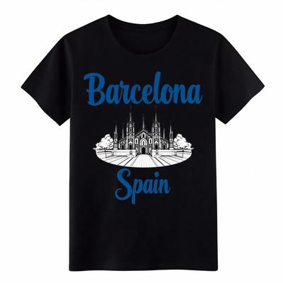 T-shirt Grafica Sagrada Familia Barcellona Spagna - Maglietta Souvenir di Viaggio