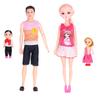 Family Doll Set Dad Pregnant Mom Female Male Baby Beautiful Clothes Educational Joint Dolls