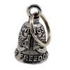Guardian Bell USA AMGB-161 Wings of Freedom, Biker Amulet, Key Chain, Traffic Safety Bell Amulet, Pewter