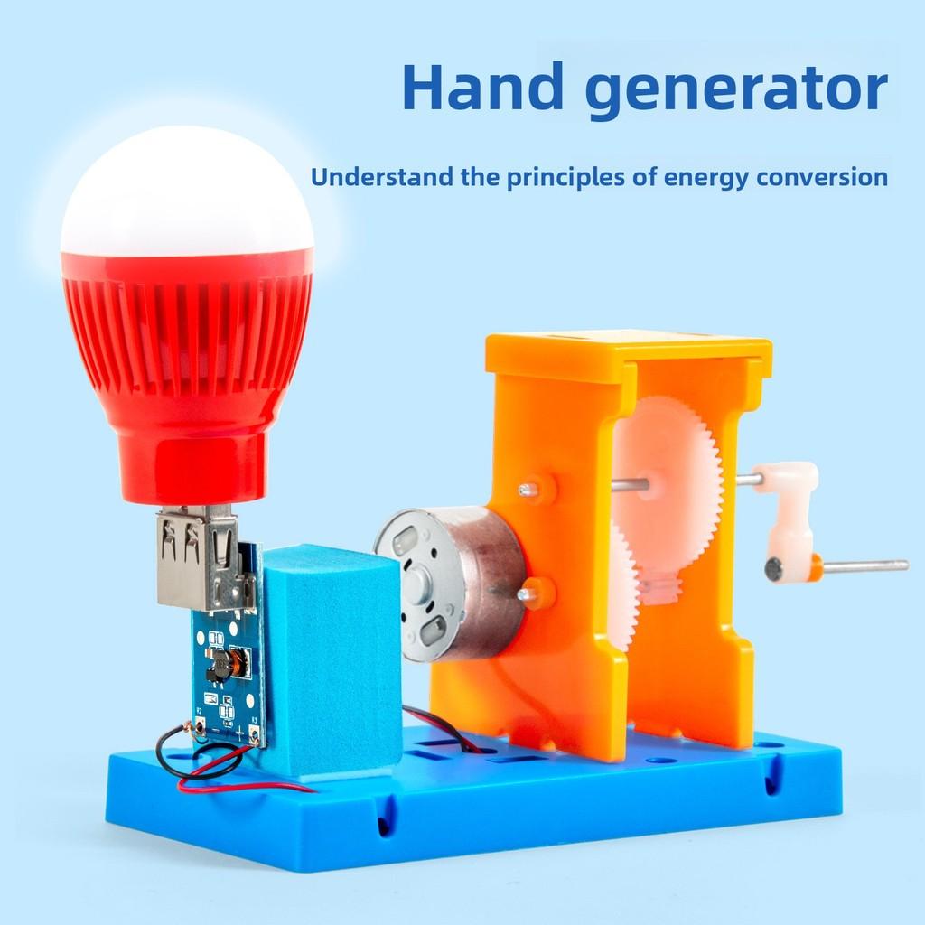 Science Experiment Hand Crank Generator Diy Kit For Students Creative Invention Educational Toy