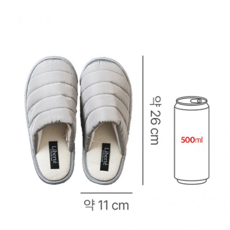 Daiso Saboți simpli căptușiți pentru living 220 240 mm Gri