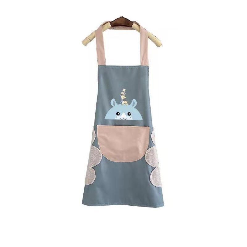 Apron Oil Waterproof Proof Polyester Hand Wipe Function Cookings Sleeveless