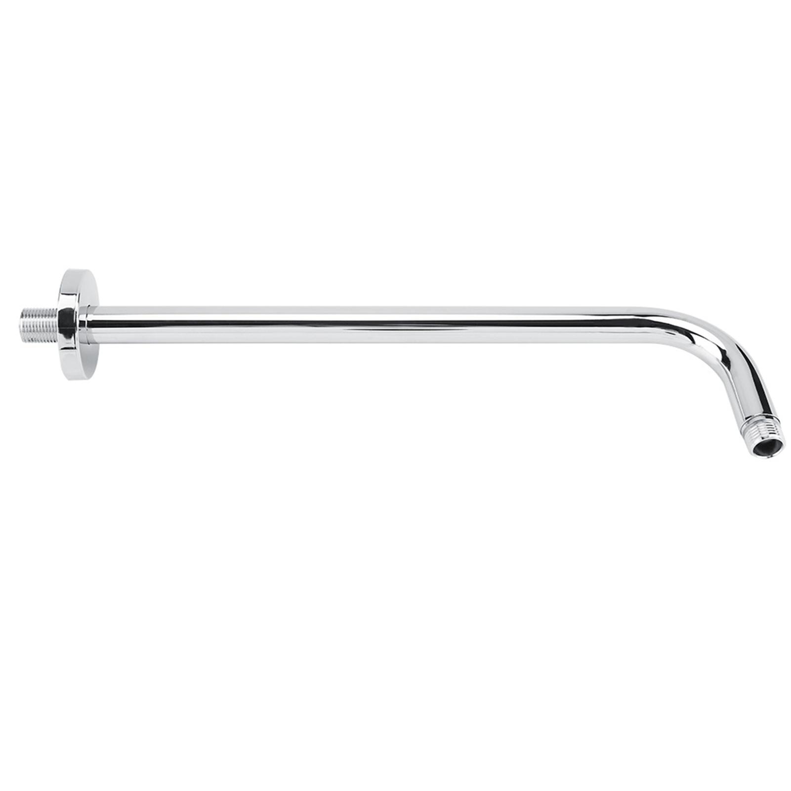 

Extra Long Stainless Steel Shower Rain Head Arm Replacement Flange Set Wall Fixed Chrome Finish