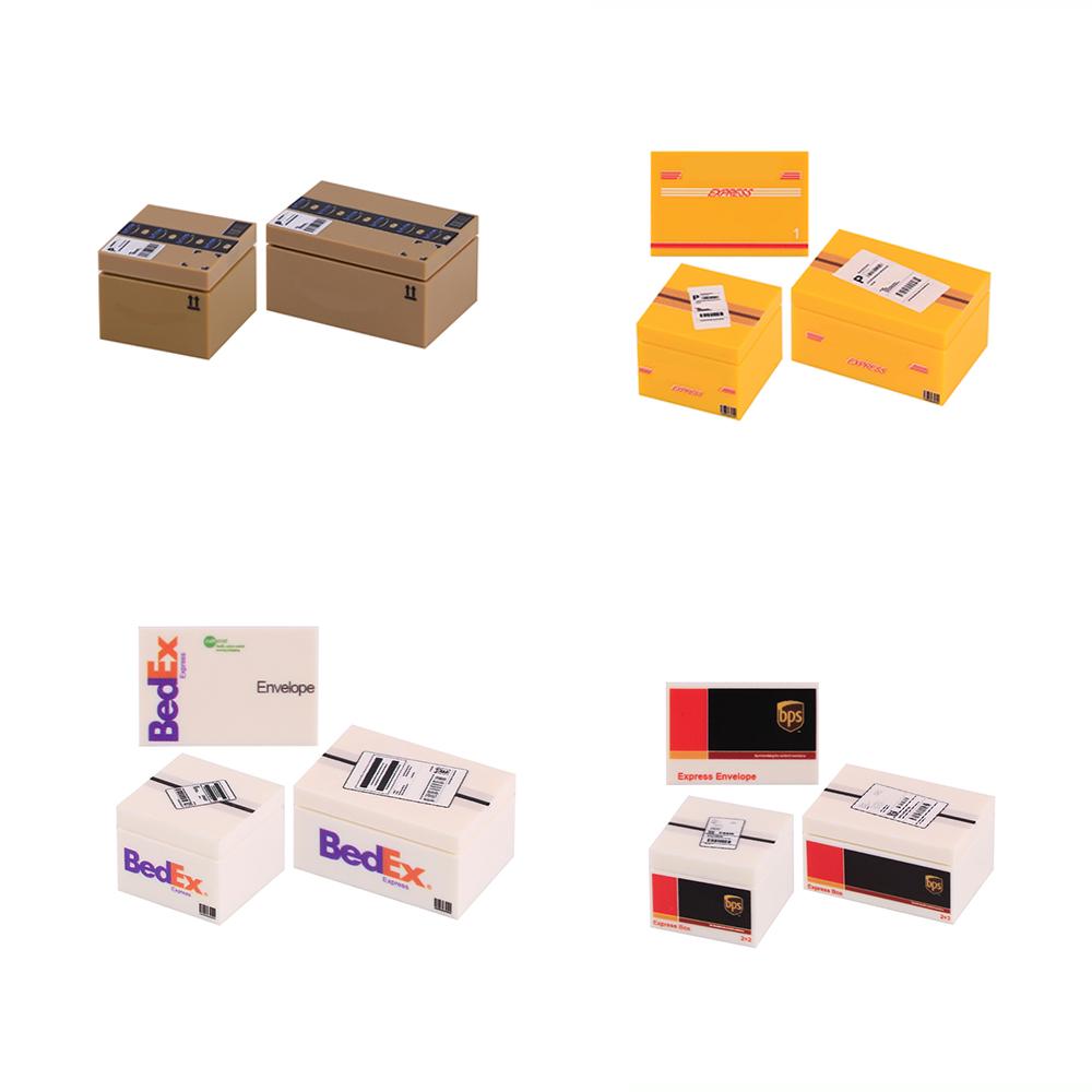 MOC City Construction Modular Industrial Forklift Truck Express Box Mail Box Letter Printed Bricks Toys