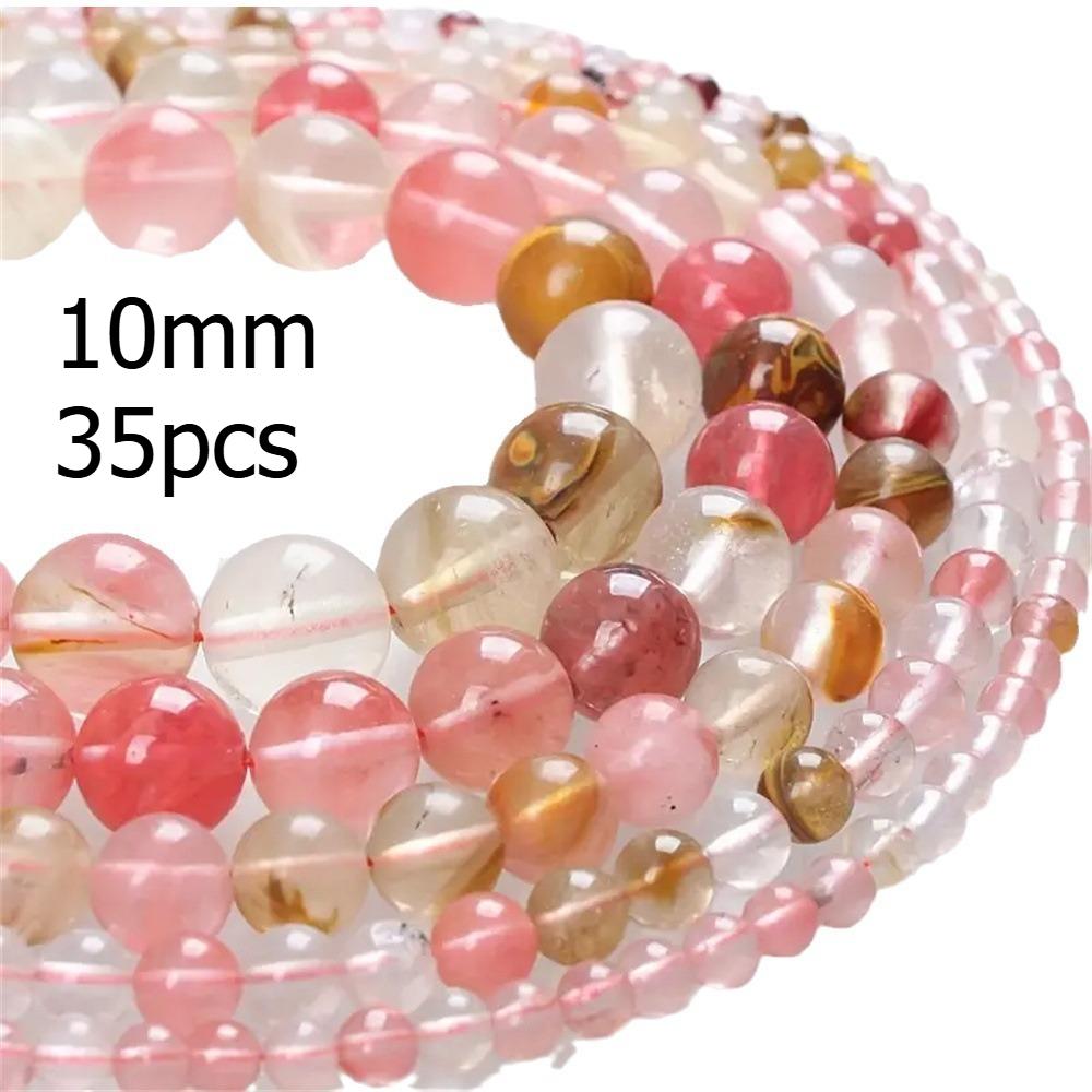 Ice Seed Watermelon Skin Bracelet Bead, Crystal Round Bead, Handmade Jewelry, Accessories, Semi-finished Products, Jewelry Materials