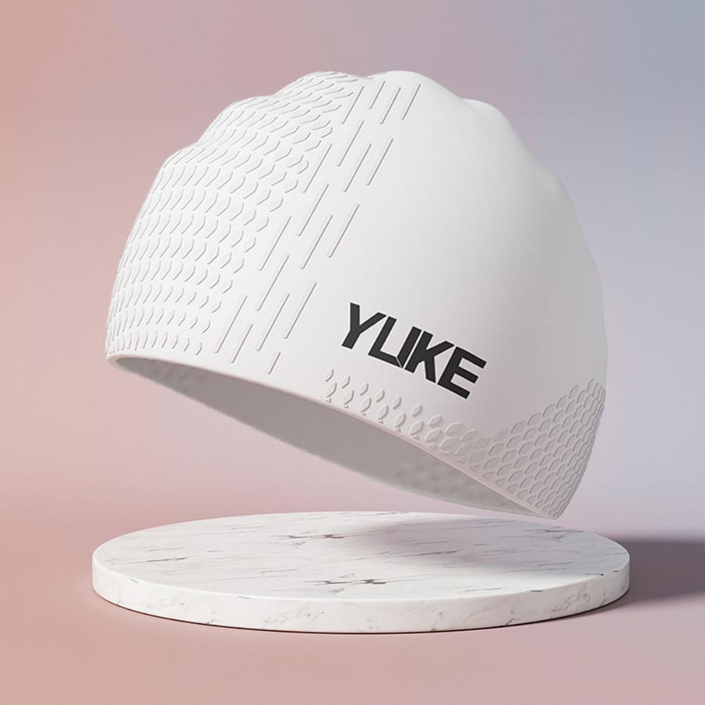 Elastic Silicone Swimming Cap Lightweight Printed Swimming Cap Diving Cap Swimming Hat  Women