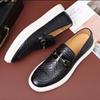 Fashion Men Casual Business Vulcanized Shoes One Foot Outdoor Comfortable Walking Shoes British Business Loafers Sizes 38-46 Men Shoes