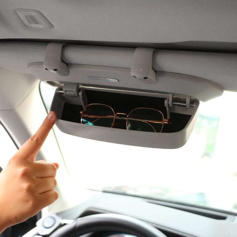 Car Glasses Case Sunglasses Storage Box Glasses Holder Sun Visor Auto Sunshade Glasses Organizer Interior Accessories