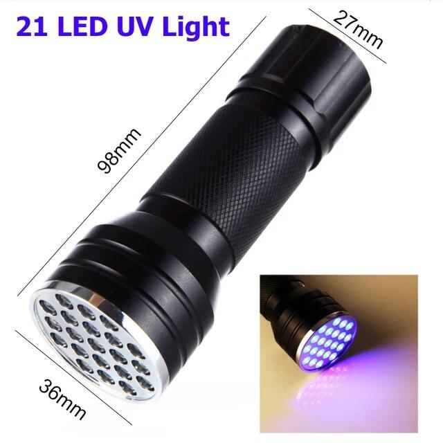 Ultrafialové 100LED 51LED 21LED 12LED 9LED UV světlo 395nm LED UV vodotěsná svítilna Svítilna Světlo pro bezpečnostní detekci