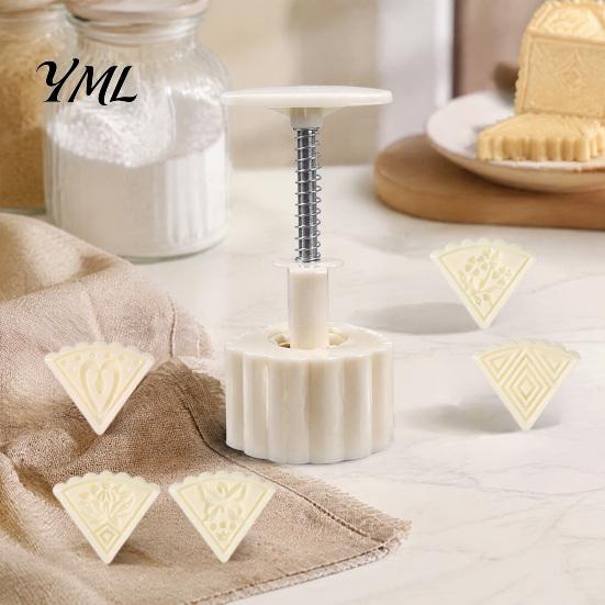 Kreativní kuchyňské nástroje na pečení, oboustranná forma, 2v1 DIY lisovací nástroj na pečení pro formičky na měsíční koláče, sušenky, koláče, odnímatelný ABS gadget, pro domácí pečení