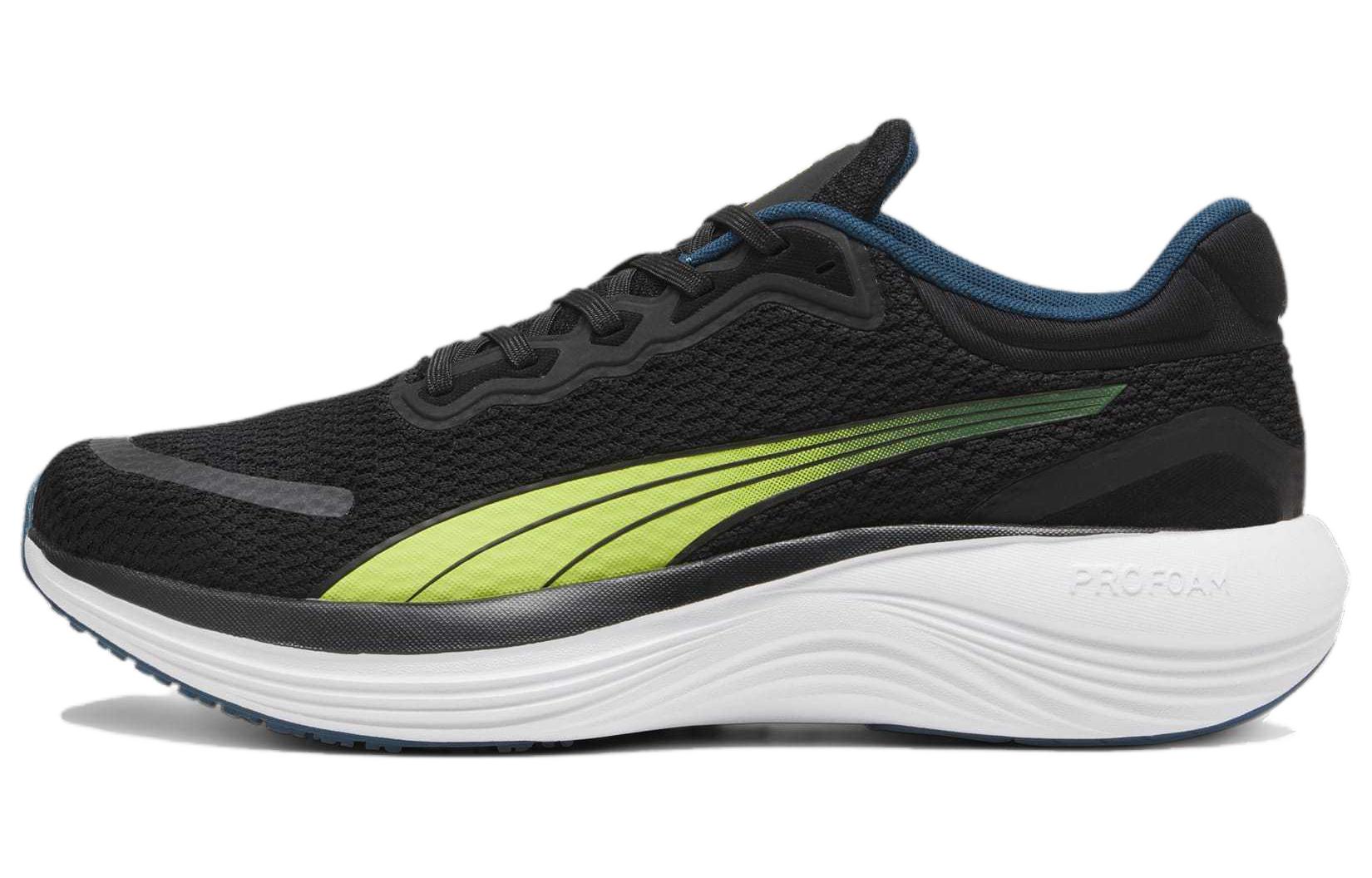 PUMA Scend Pro Comfortable Textile, Leather Slip Resistant Low top Training Running Shoes Unisex Black Green 378776-17 41