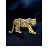 Twelve zodiac animals, retro zodiac tiger head brooch, electroplated domineering tiger, fierce beast animal brooch, chest flower