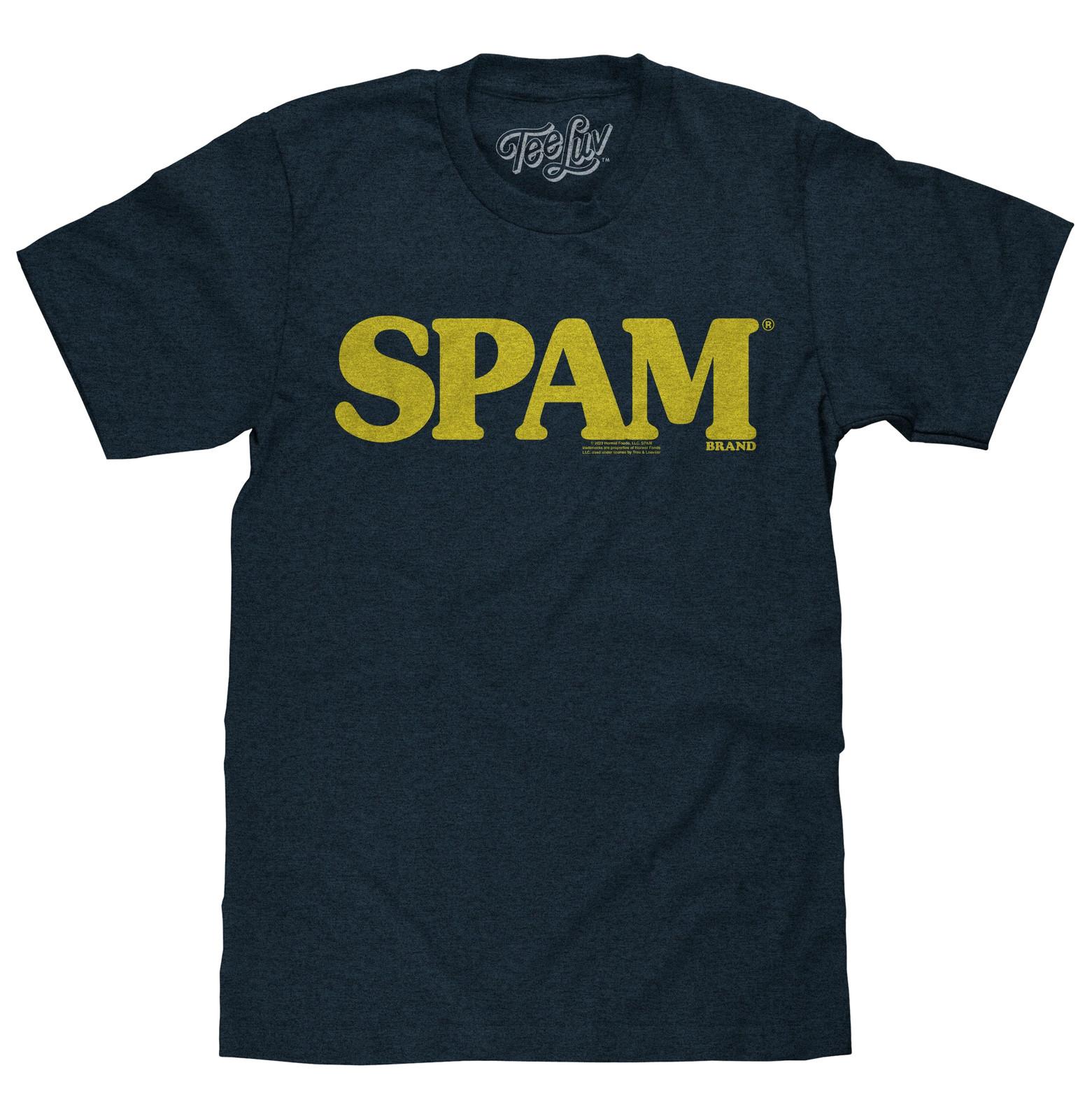SPAM Logo Mens T Shirt Navy Blue S