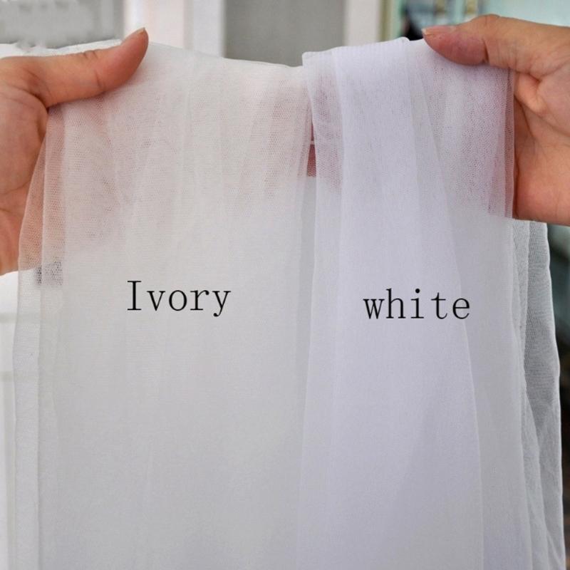 Romantics Short White Veil Light Weight Bride Breathable Veil Adjustable Veils Unique Fashion Accessories
