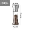 Stainless Steel Mill Pepper/Salt/Spice Grinder Kitchen Supplies Spices Glass Storage Container Pepper Mill Kitchen Gadgets Tools