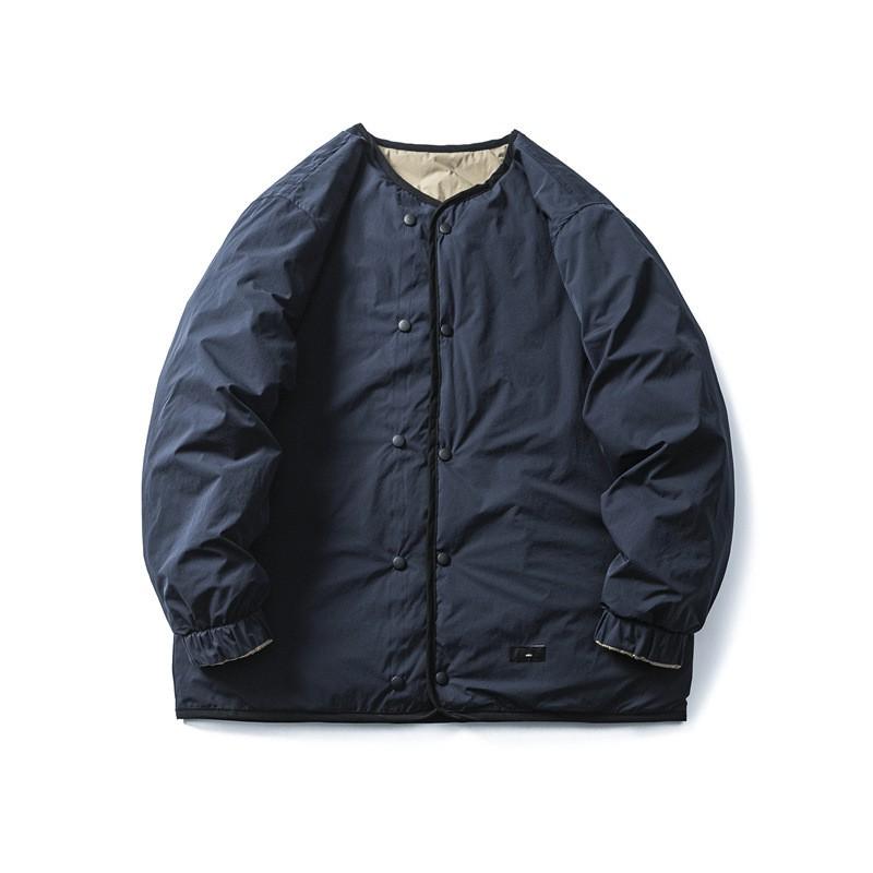 Unisex Reversible Winter Down Jacket 90% White Duck Warm Loose Fit Outdoor Casual Coat