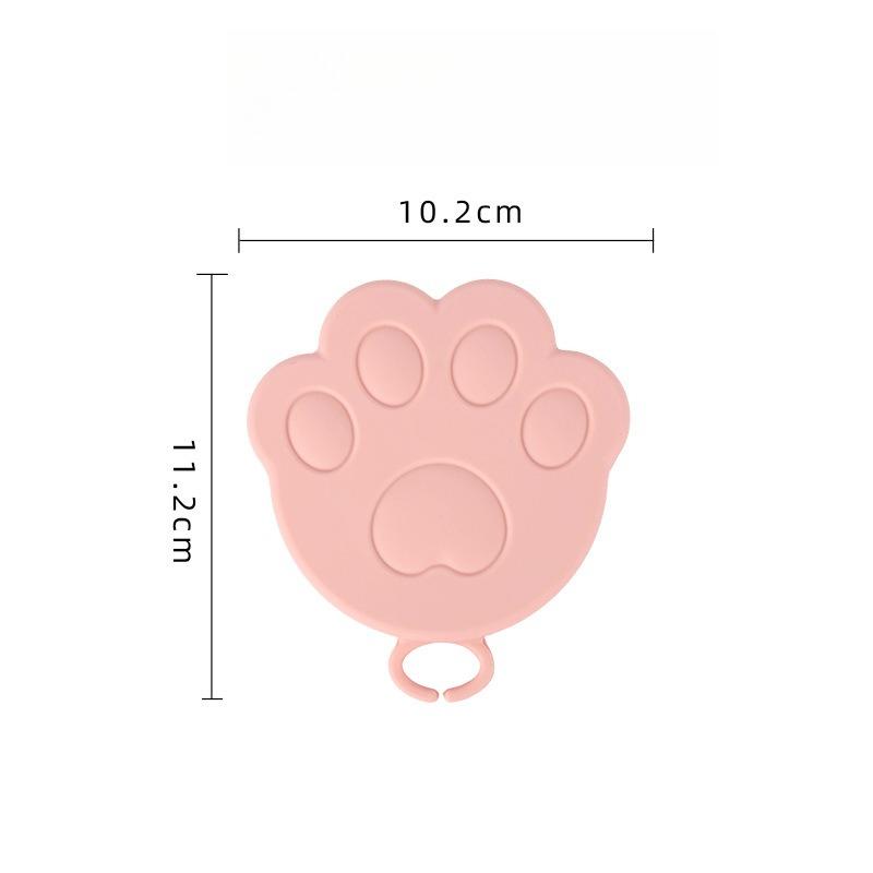 Cat can lid, fresh-keeping silicone lid, pet universal sealing lid, food-grade silicone can sealing lid розовый