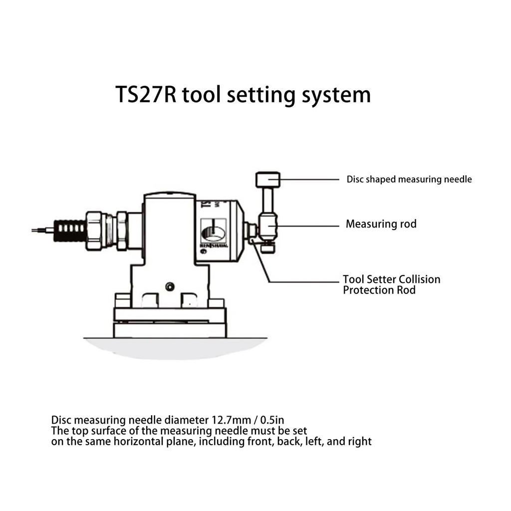 M4 Tool Setting Gauge Accessories Tool Setter Collision  Rod Part Tool Setter Collision  Rod Alloy Steel