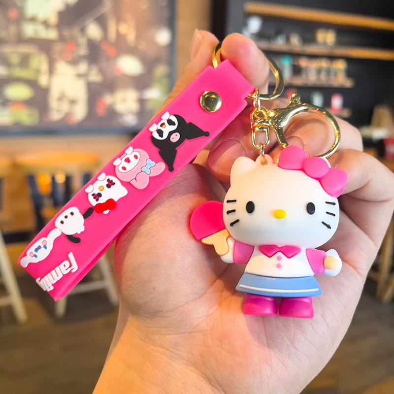 

Cartoon cute creative small pendant doll keychain cat jewelry practical and exquisite bag pendant for friends красный