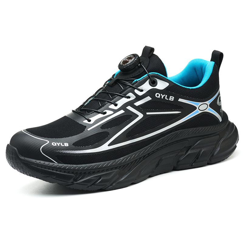 

Fashion Steel Toe Shoes Work Sneakers Safety Shoes Men Rotating Button Protection Shoes Puncture-Proof Indestructible Shoes 48 36