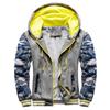 Mens Sweatshirt Hooded Autumn and Winter Men's Baseball Clothing Padded and Thickened Men's Jacket Warmth