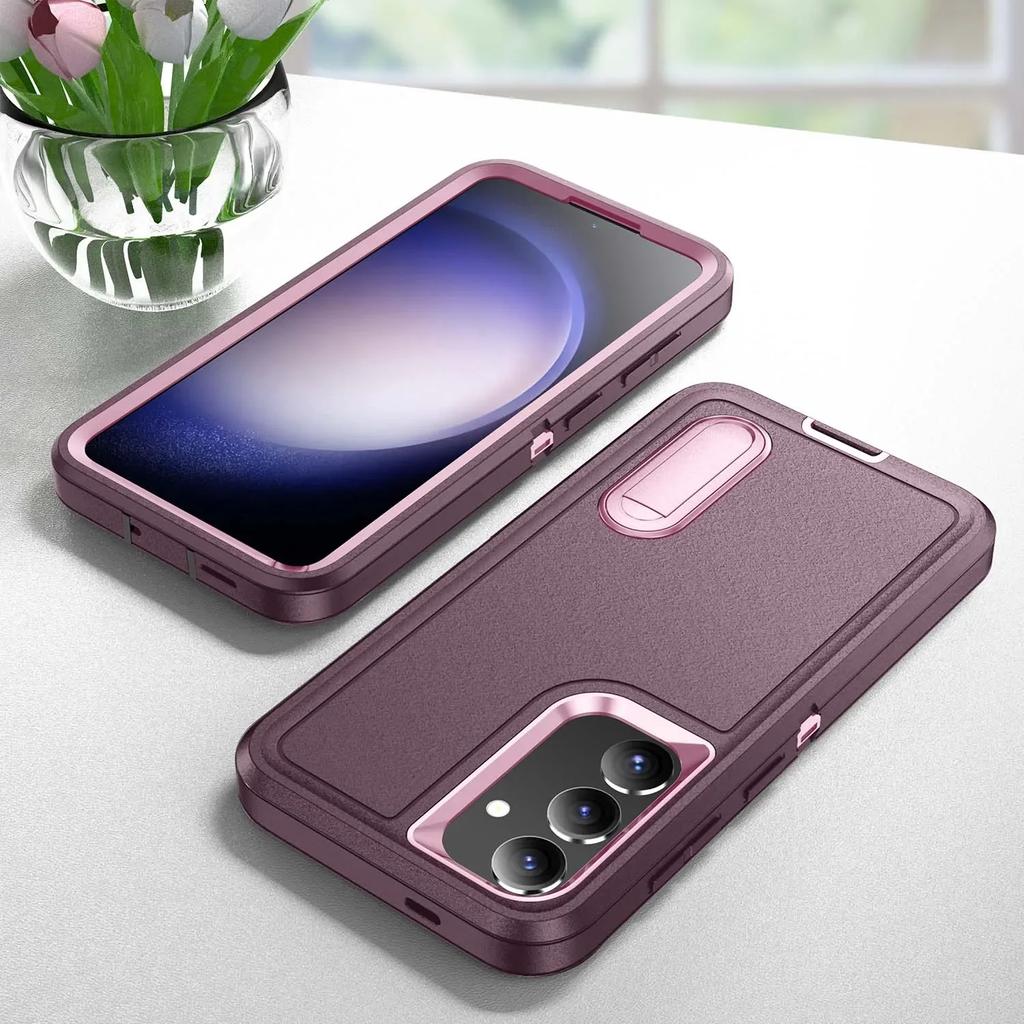 Kickstand Durable Armor Cases for Samsung Galaxy S25 Plus Edge S24 Ultra S23 FE S22 Case